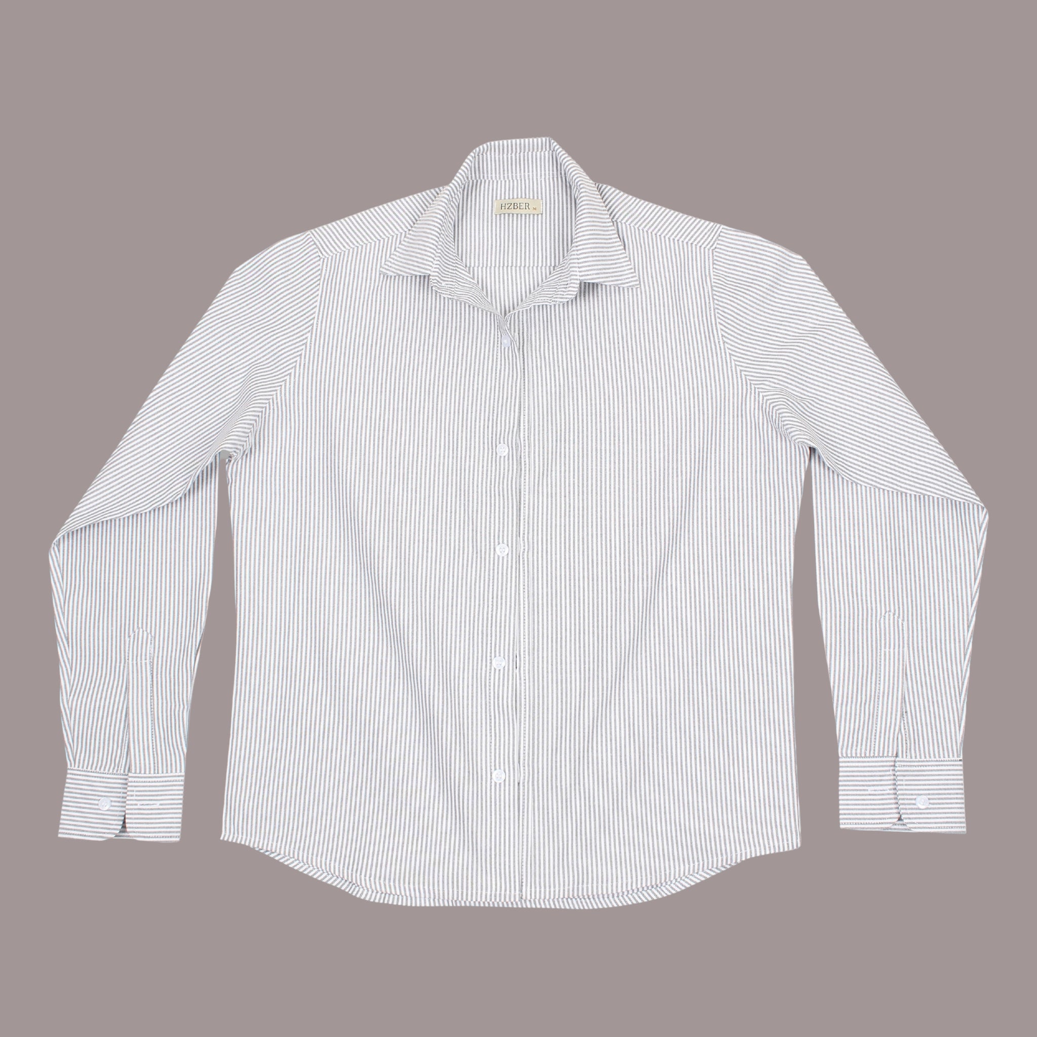 HZBER Pinstripe Shirt — Grey