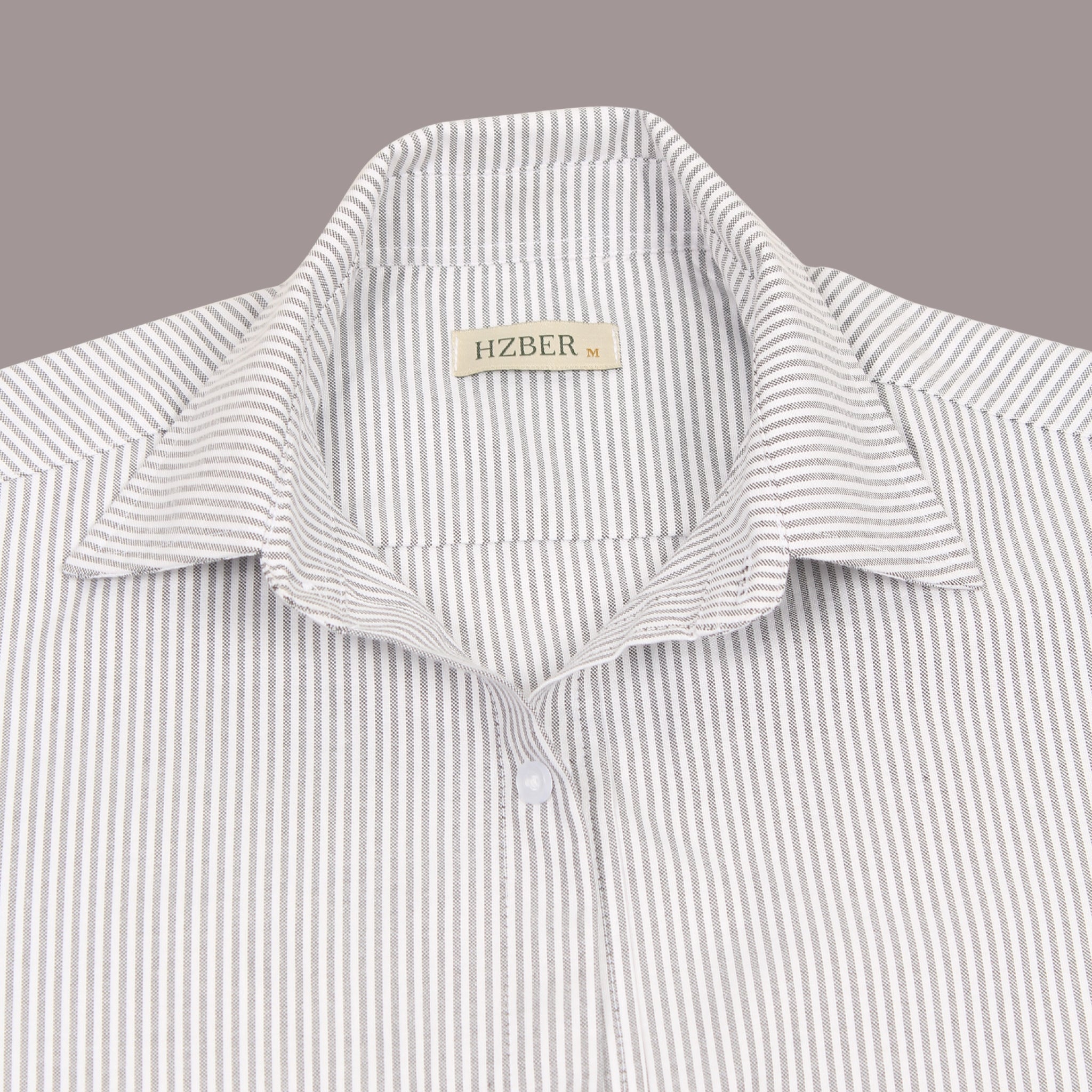 HZBER Pinstripe Shirt — Grey