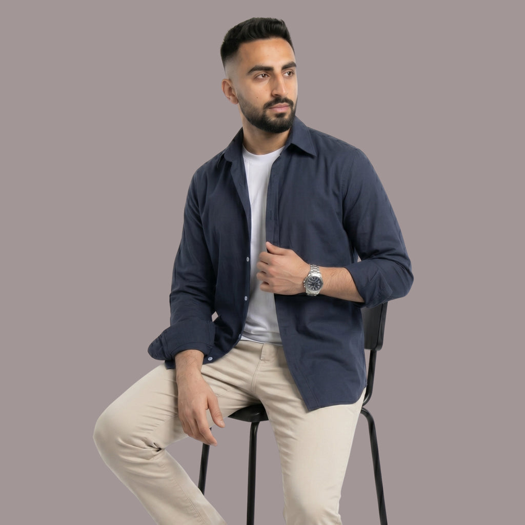 HZBER Classic Shirt — Navy