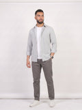 HZBER Pinstripe Shirt — Grey
