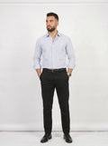 HZBER Pinstripe Shirt — Light Blue