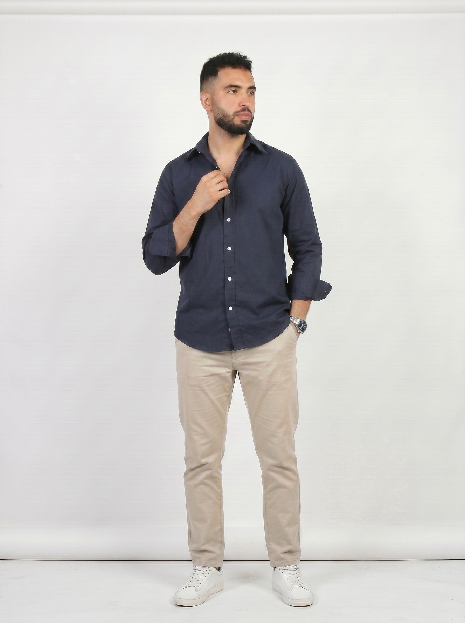 HZBER Classic Shirt — Navy