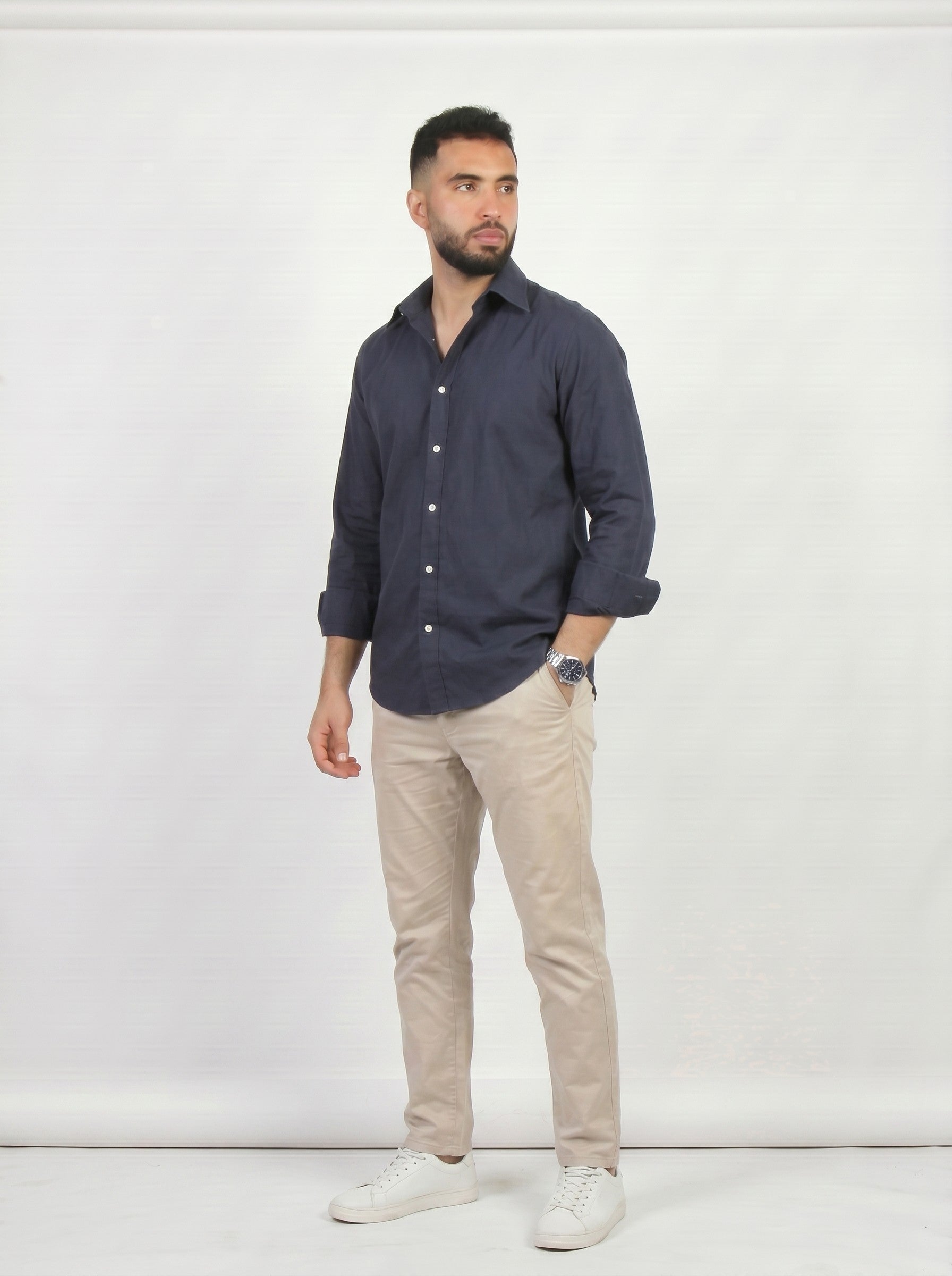 HZBER Classic Shirt — Navy